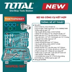 Bộ 165 công cụ kết hợp Total THKTHP61657