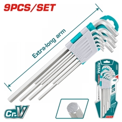 Bộ Lục Giác đầu Bằng Dài 9 Chi Tiết 1.5-10mm Total THT106192