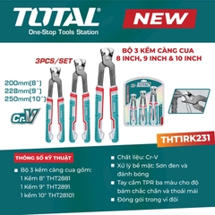 Bộ 3 kềm càng cua 8inch, 9inch, 10inch Total THT1RK231