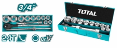 Bộ 15 đầu tuýp 3/4 inch Total THT341151 uy tính