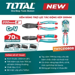 Kìm răng trợ lực tác động kép 200mm TOTAL THTC510808