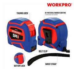 Thước cuộn tráng nylon, kích thước 5Mx19mm Workpro - WP261009