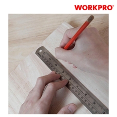 Thước đo thẳng thép không gỉ, kích thước 600mm (24 inches) Workpro - WP265002