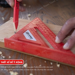 Thước eke vuông đỏ Kapro 444, bằng  nhựa, chiều dài 7inch
