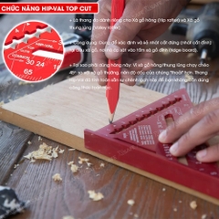 Thước Eke Vuông Kapro 446 Đỏ Kim Loại Nguyên Khối 7 Inch