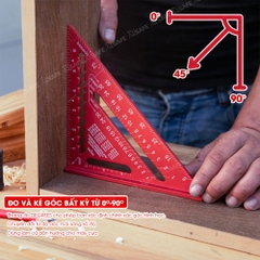 Thước Eke Vuông Kapro 448 Đỏ – Kim Loại Nguyên Khối 4 Inch
