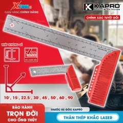 Thước ke góc vuông Kapro 309 cao cấp, bằng kim loại, chiều dài 20cm