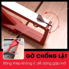 Thước ke góc vuông kim loại nguyên khối Kapro 353, chiều dài 40cm