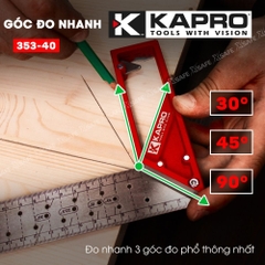 Thước ke góc vuông kim loại nguyên khối Kapro 353, chiều dài 40cm