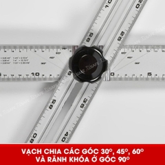 Thước xoay chữ T Kapro 317, bằng kim loại, chiều dài 90cm