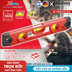 Thước thủy Kapro 227, bằng kim loại, chiều dài 23cm, có nam châm