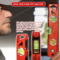 Thước thủy Kapro 923, bằng kim loại, chiều dài 25cm, có nam châm