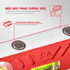 Thước thủy Kapro 923, bằng kim loại, chiều dài 25cm, có nam châm