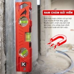 Thước thủy Kapro 923, bằng kim loại, chiều dài 25cm, có nam châm