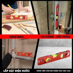 Thước thủy Kapro 923, bằng kim loại, chiều dài 25cm, có nam châm