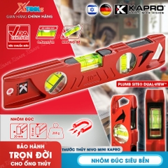 Thước thủy Kapro 923, bằng kim loại, chiều dài 25cm, có nam châm