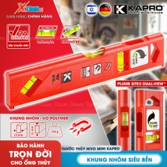 Thước thủy Kapro 929, bằng kim loại, chiều dài 25cm, xem 2 chiều