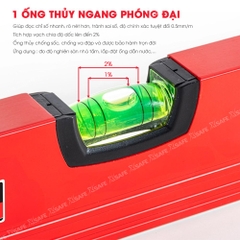 Thước thủy Kapro 779XL , bằng kim loại, chiều dài 40cm, có 2 ống thủy