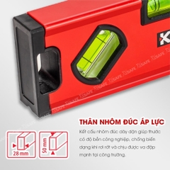 Thước Thủy Mini Kapro 771X-42M Kim Loại, 3 Ống Thủy, Dài 20Cm