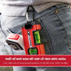 Thước Thủy Mini Kapro 771X-42M Kim Loại, 3 Ống Thủy, Dài 20Cm