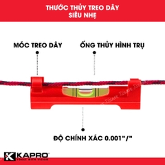 Thước Thủy Dây Kapro 440 Chiều Dài 7cm (3