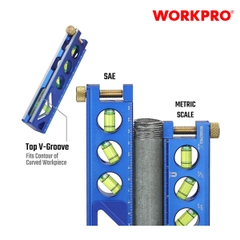 Thước thủy có từ tính, dạng hộp, kích thước 165mm (6.5 inch) Workpro - WP262025