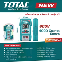 Đồng hồ vạn năng kỹ thuật số Total TMT516003