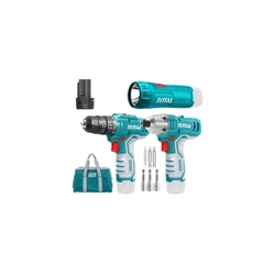 Bộ Combo Máy Siết Vít Pin, Khoan Pin Và Đèn Pin 12V TKLI1203