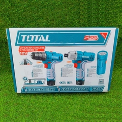 Bộ Combo Máy Siết Vít Pin, Khoan Pin Và Đèn Pin 12V Total TKLI1203 chính hãng