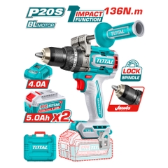 Máy khoan búa dùng pin 20V 136Nm Total TIDLI201368 (2 pin 5ah & sạc)