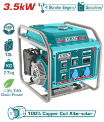 Máy phát điện dùng xăng biến tần 5.5KW Total TP365006