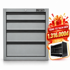 [MUA 1 TẶNG 1] Tủ đồ nghề CSPS 61cm - 04 hộc kéo màu xám