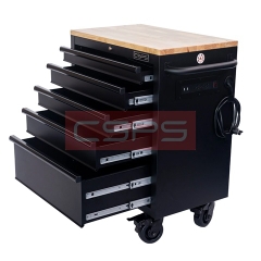 Tủ dụng cụ CSPS 76cm - 05 hộc kéo không nâng hạ màu đen/ xanh