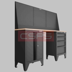 Tủ Dụng Cụ CSPS 183cm 2 Tủ Đen Đỏ Chuyên Nghiệp