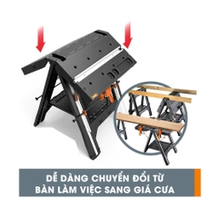 Bàn thao tác đa chức năng WX051 Worx Orange