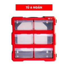 Tủ nhựa đựng linh kiện nhiều ngăn Bison tổng 39 ngăn tiện lợi, nhựa PP nguyên sinh, dùng đựng ốc vít linh kiện điện tử