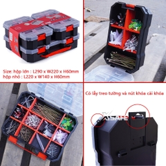 [Sale Lễ 2/9] Hộp Đựng Linh Kiện 3 Trong 1 Chống Nước IP54 Bison BS012001