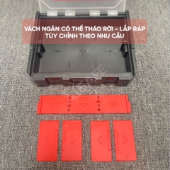 [Sale Lễ 2/9] Hộp Nhựa Đựng Linh Kiện 6 Ngăn Bison BS511002 Có Thể Ghép Nối
