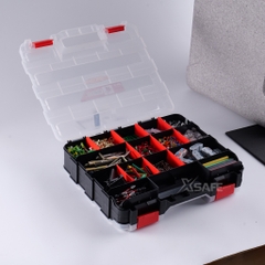 Hộp đựng nhựa linh kiện 2 mặt Bison BS322887 nhiều ngăn chứa, 34 ngăn, vách ngăn có thể tháo rời