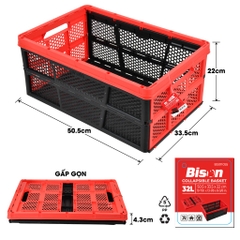 [Sale 9/9] Rổ Nhựa Gấp Gọn Bison BS011055