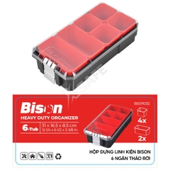 [Sale Lễ 2/9] Hộp Đựng Linh Kiện 6 Ngăn Bison BS011032
