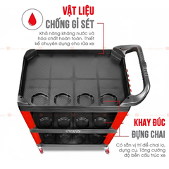 [Sale 25/9] Xe Đẩy Dụng Cụ 3 Tầng Bison BS900VS5 Chính Hãng