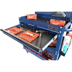 Xe Đẩy Đựng Đồ Nghề Di Động 3 Ngăn CSPS - Ngang 71cm có vách lưới & hộc kéo