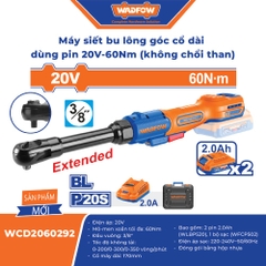 Máy siết bu lông góc cổ dài 20V 60Nm WADFOW WCD2060292