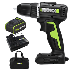 Máy Khoan Pin 20V Có Búa (Pin 5Ah + Sạc 6Ah) Worx WE213.15.6B