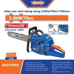 Máy cưa xích xăng 3.0kW 710mm WADFOW WGC1570