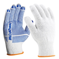 Găng tay dệt kim & có đốm chấm nhựa PVC XL WKG1801