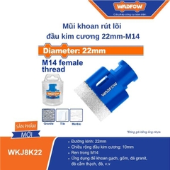 Mũi Khoan Rút Lõi Đầu Kim Cương 22mm-M14 WADFOW WKJ8K22