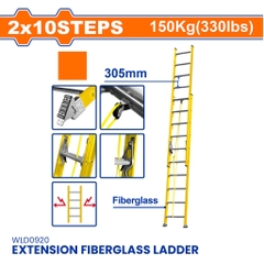 Thang Xếp Sợi Thủy Tinh Kéo Dài 2x10 Bậc WADFOW WLD0920