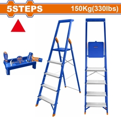 Thang Nhôm Gia Đình Bằng Thép Và Nhôm 5 Bậc WADFOW WLD1H05